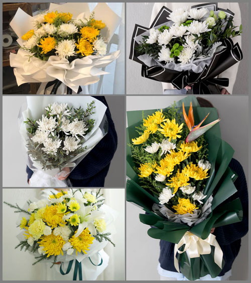 江苏泰州泰兴市虹桥镇七圩村白事花束代送